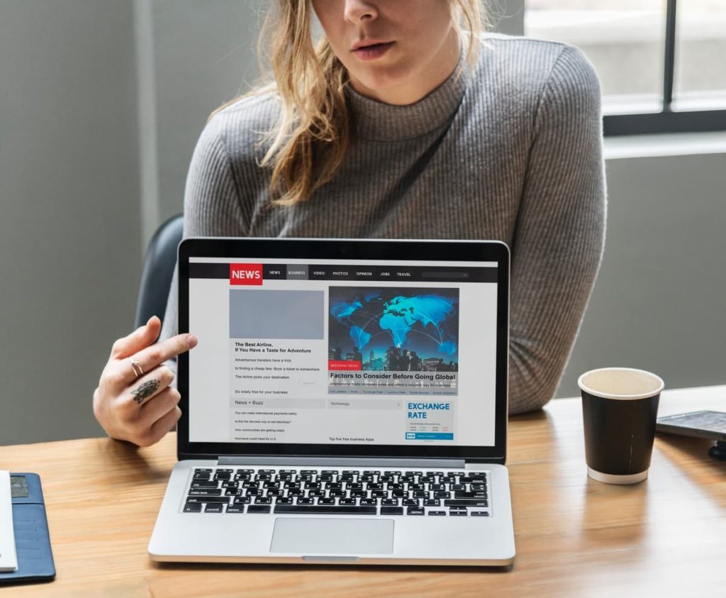 woman anticipates breaking news