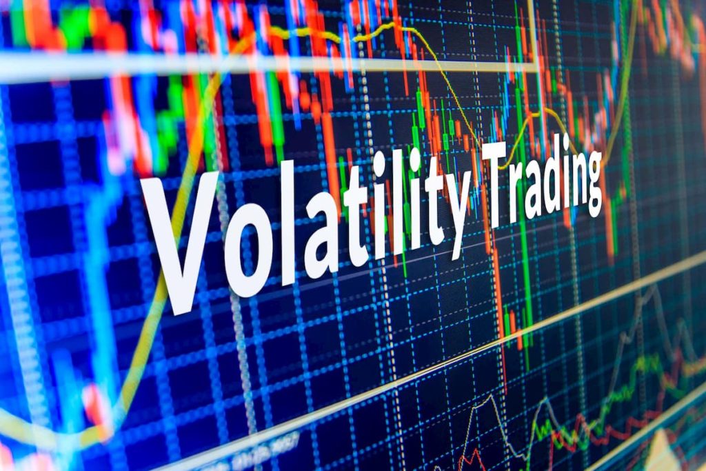 Chart showing volatility trading