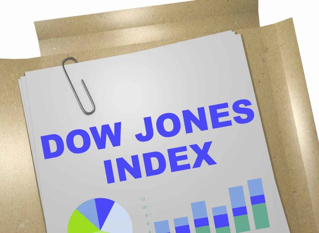 Dow Jones Index papers in a file