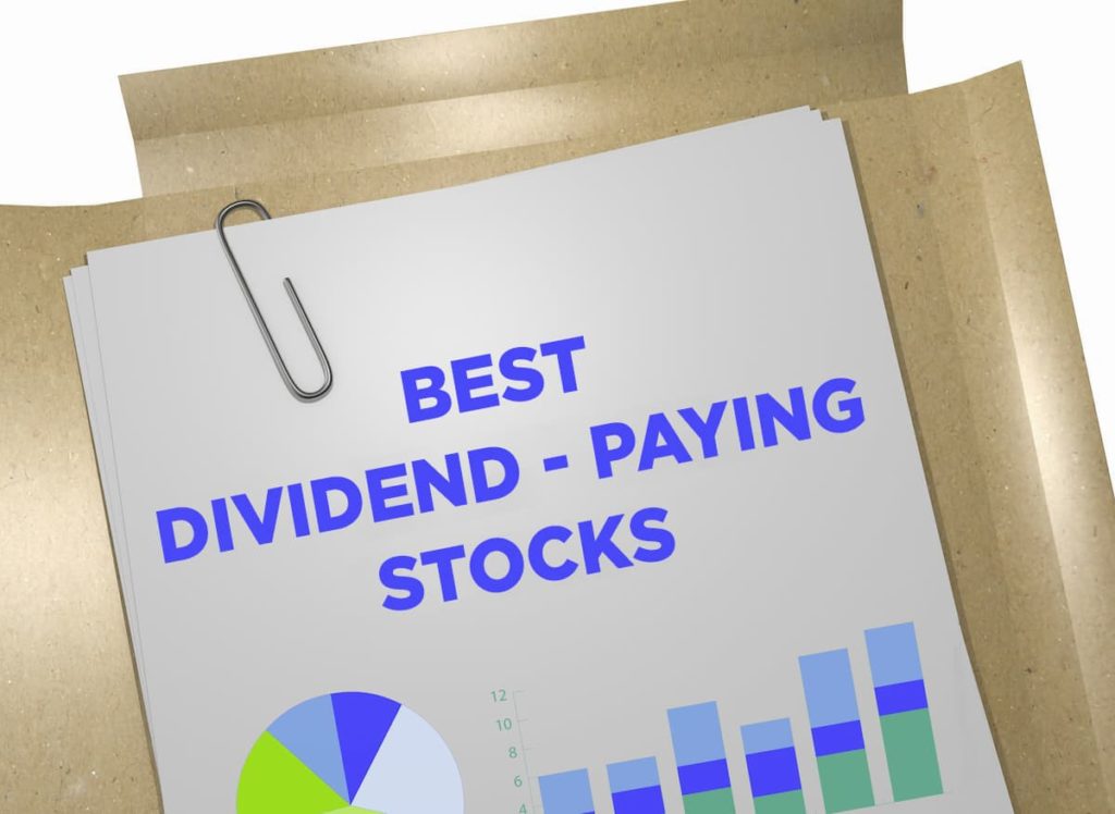 :Best Dividend Paying Stocks title on business document