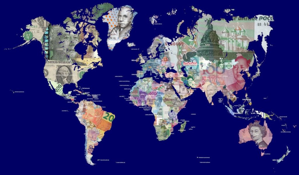 world map one world currency