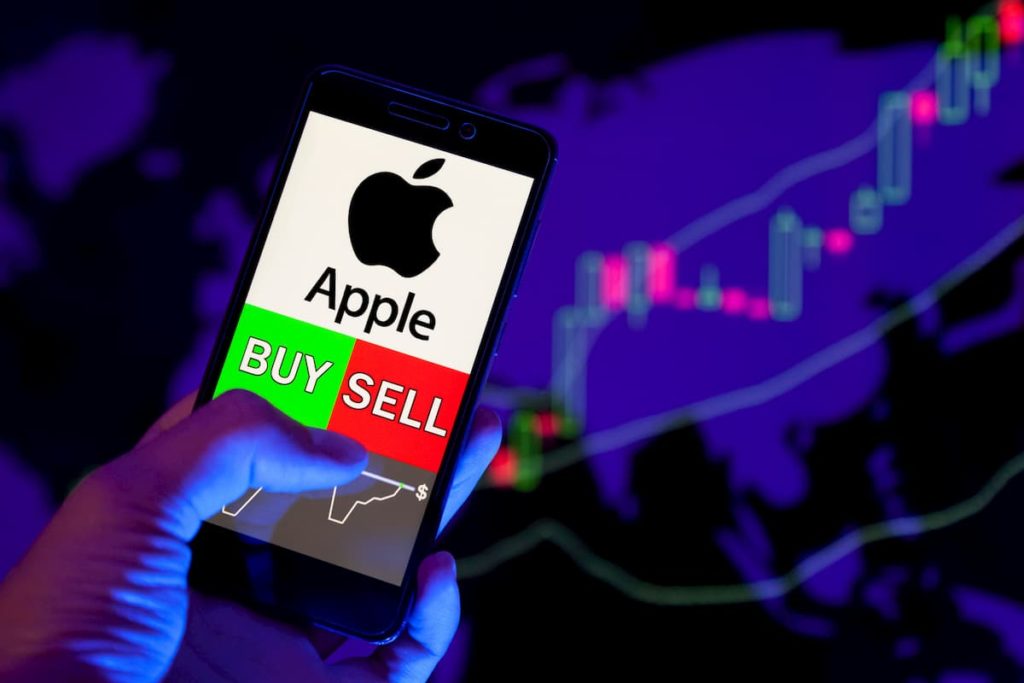 Transacting business on Stock for Apple on an iPhone