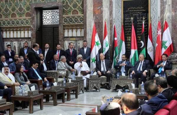 Syria’s Assad meets senior Arab lawmakers in Damascus