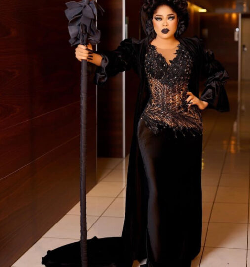 Bobrisky Wins 'Best Dressed Female' Award at Movie Premiere