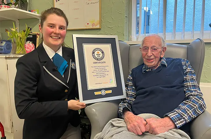 Liverpool Fan Tinniswood Recognised As World's Oldest Man at 111