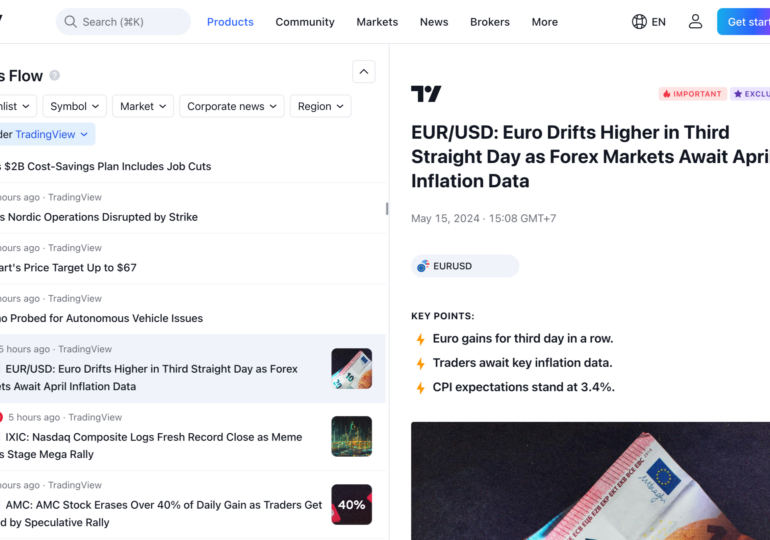 TradingView adds News Flow screener to platform