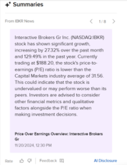 Interactive Brokers adds Summaries widget on Dashboard page in Client Portal